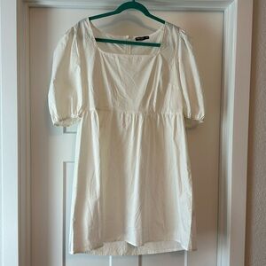 White Puff Sleeve Dress